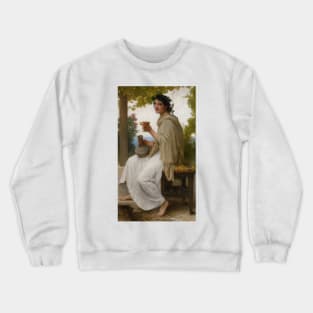 Bacchante by William-Adolphe Bouguereau Crewneck Sweatshirt